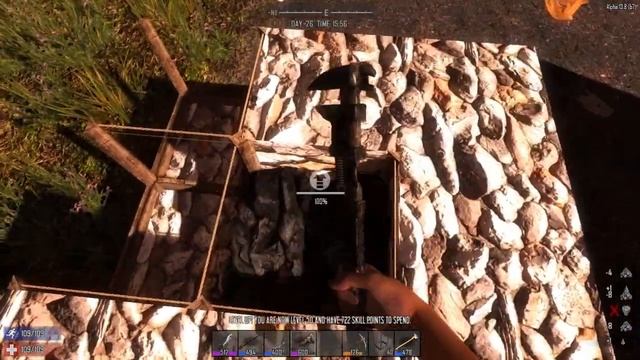 Тики строит Форт! 7 days to Die #17 (Alpha 13.8) Хардкорное Выживание с Зомби смотреть онлайн