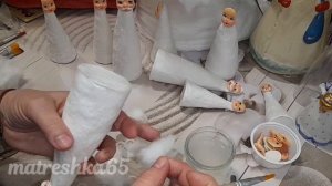 🧑🎄👱ДЕД МОРОЗ И СНЕГУРОЧКА ИЗ ВАТЫ🧑🎄🤗УРОК ВТОРОЙ🧑🎄👱
