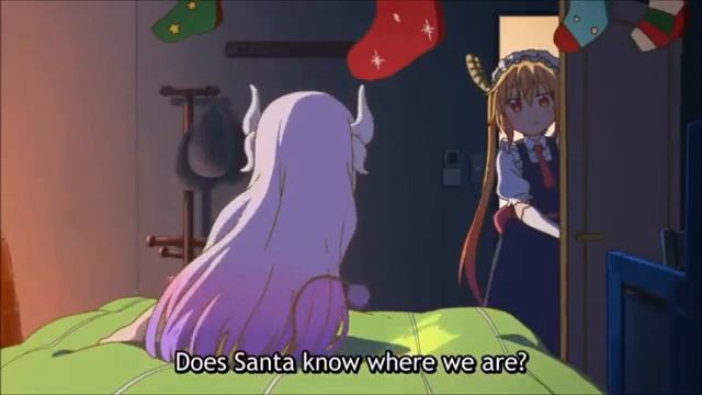 KOBAYASHI SAN CHI NO MAID DRAGON Loli is waiting for Santa смотреть онлайн
