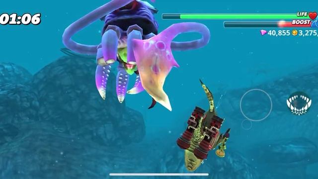 Ancient Megalodon vs Colossal Squid 🦑 Boss Battle - Hungry Shark World смотреть онлайн