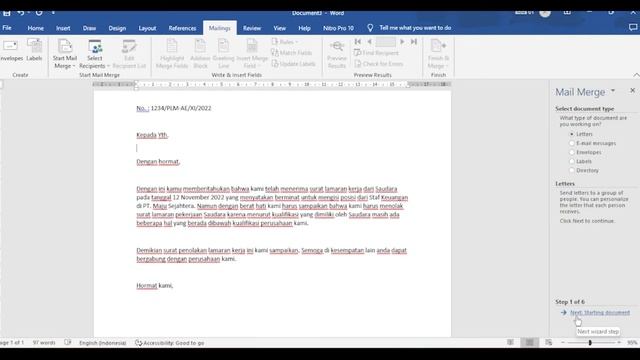Pembuatan Mail Merge Kelompok 17 TPB 61 смотреть онлайн