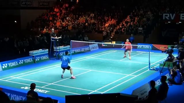 Backhand by chou tien chen against lin dan | badminton backhand technique смотреть онлайн