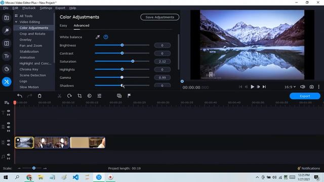 Color Adjustments in Movavi Video Editor Plus смотреть онлайн