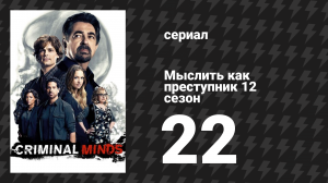 Мыслить как преступник 12 сезон 22 серия «Красный свет» (сериал, 2005-2020)
