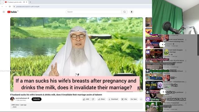 Forsen Reacts - If husband sucks his wife's breasts & drinks milk, does it invalidate their marriag смотреть онлайн