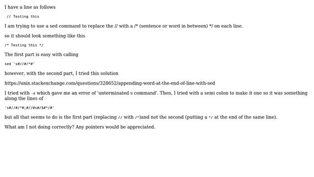Unix & Linux: replacing and adding at the end of lines with one line sed command (2 Solutions!!) смотреть онлайн