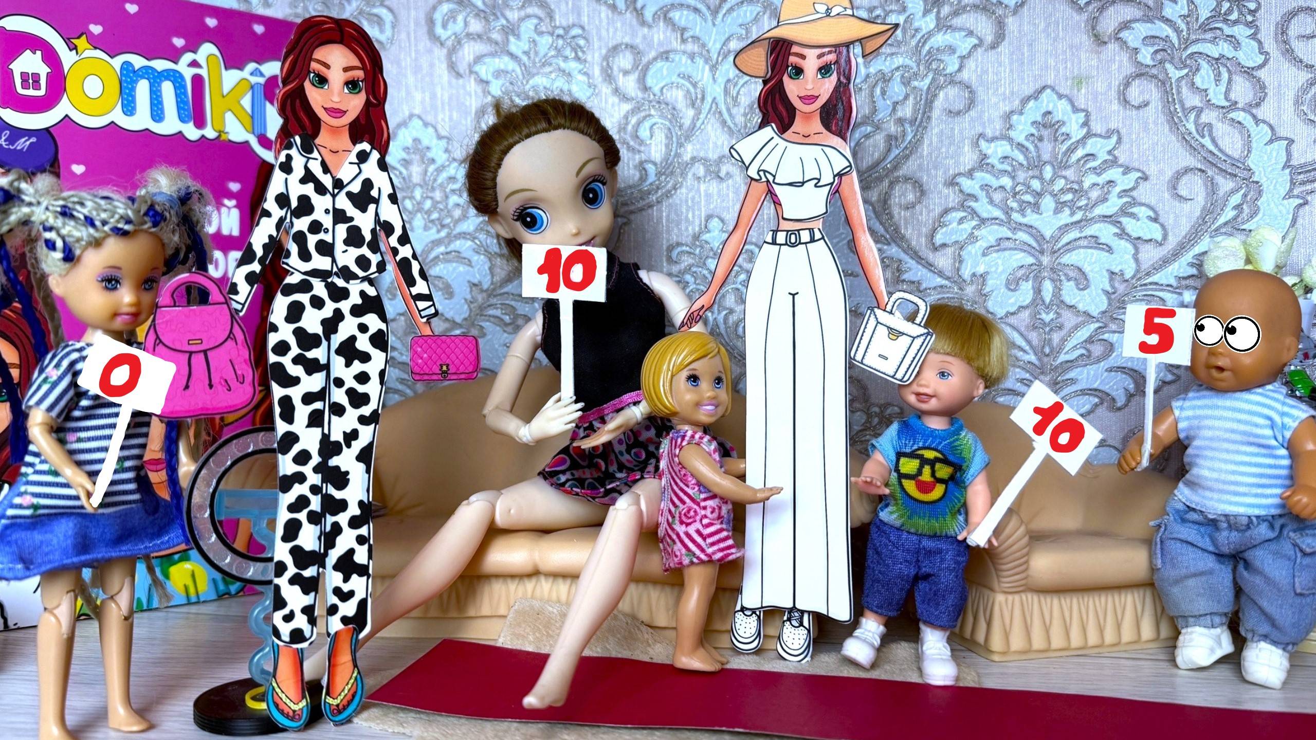 ПОКАЗ МОД У НАС ДОМА🧨🧨КТО ПОБЕДИТ? Веселая семейка БУМАЖНЫЕ куклы ДОМИКИС Барби видео ДАРИНЕЛКАТВ смотреть онлайн