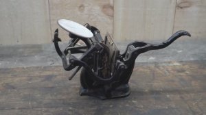 реставрация старинного ручного станка для визиток.