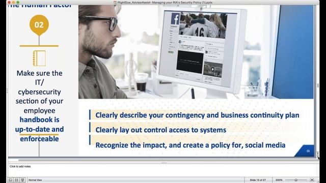 Cybersecurity: Managing Your RIA's Security Policy смотреть онлайн