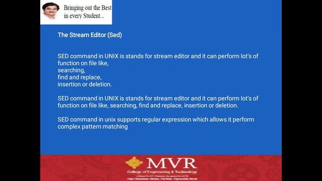 CSE 31 Unix Session#19| Examples of SED смотреть онлайн