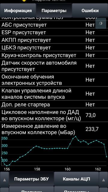 Гранта 24 г.в. 11182 двиг. Давление в ресивере. Прогазовки до 3000об несколько раз подряд