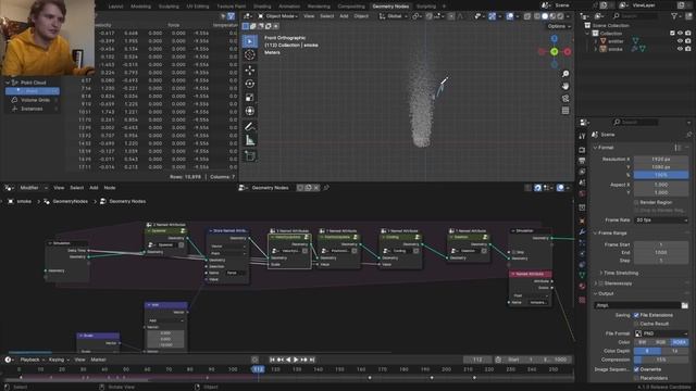 code a smoke simulator from SCRATCH (Blender Geometry Nodes) смотреть онлайн