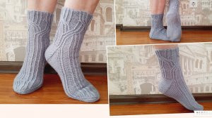 НОСКИ с подошвой Песочные часы.