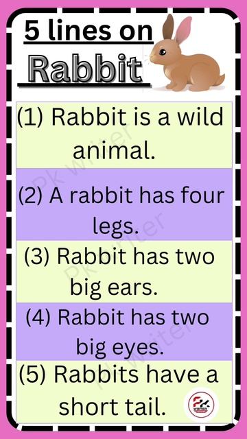 5 lines on rabbit in english | खरगोश पर 5 वाक्य | short essay on rabbit | Rabbit | Pk writer | 2023 смотреть онлайн