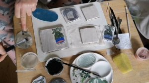 Перенос изображения с бумаги  на глину для декора керамики . Способ 1. Image transfer on the clay.