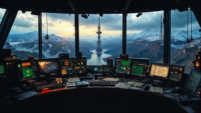 Your DREAM Job Scenic Sci-Fi Outpost  Relaxing Ambience For Focus & Sleep 4K