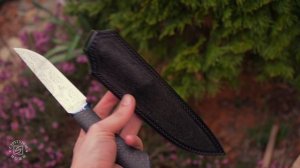 Нож "BLCK" ламинат М398 в нерж дамасске
