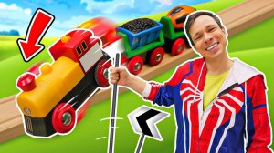 Лёва и Капу строят железную дорогу! Мультики для детей Грузовичок Лева