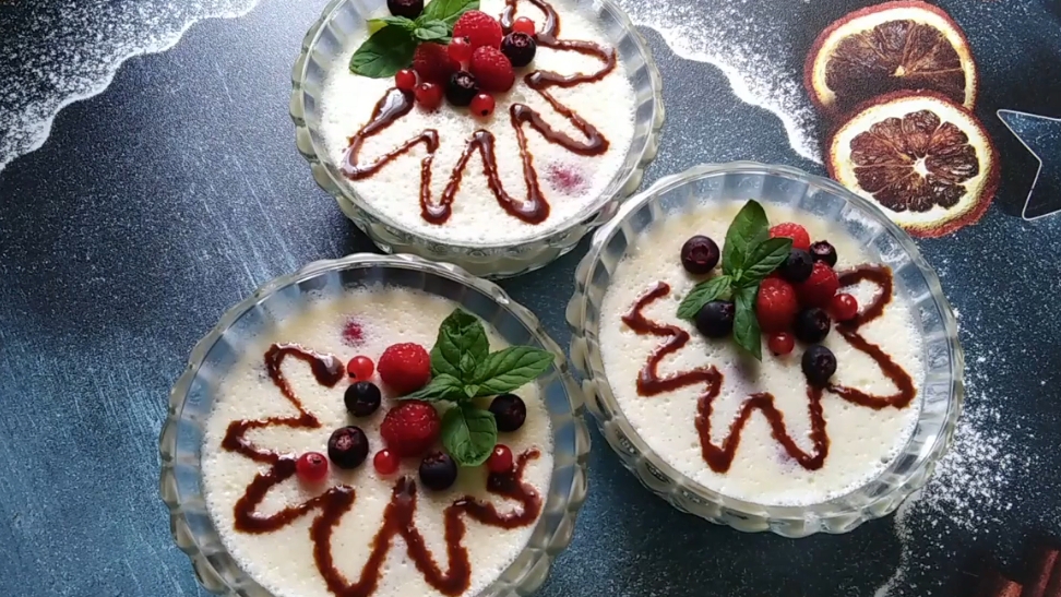 Кремообразное желе с ягодами. смотреть онлайн