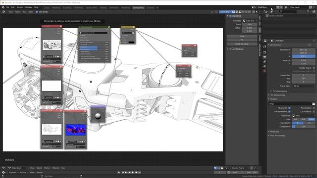 CHALK STYLE PRO Teaser for Blender 2.82+ смотреть онлайн