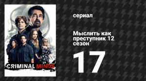 Мыслить как преступник 12 сезон 17 серия «Во тьме» (сериал, 2005-2020)