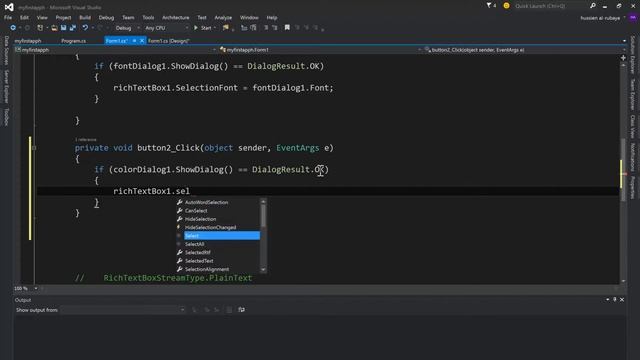 colorDialog and richTextBox تعلم برمجة سي شارب الدرس10 | محرر نصوص смотреть онлайн