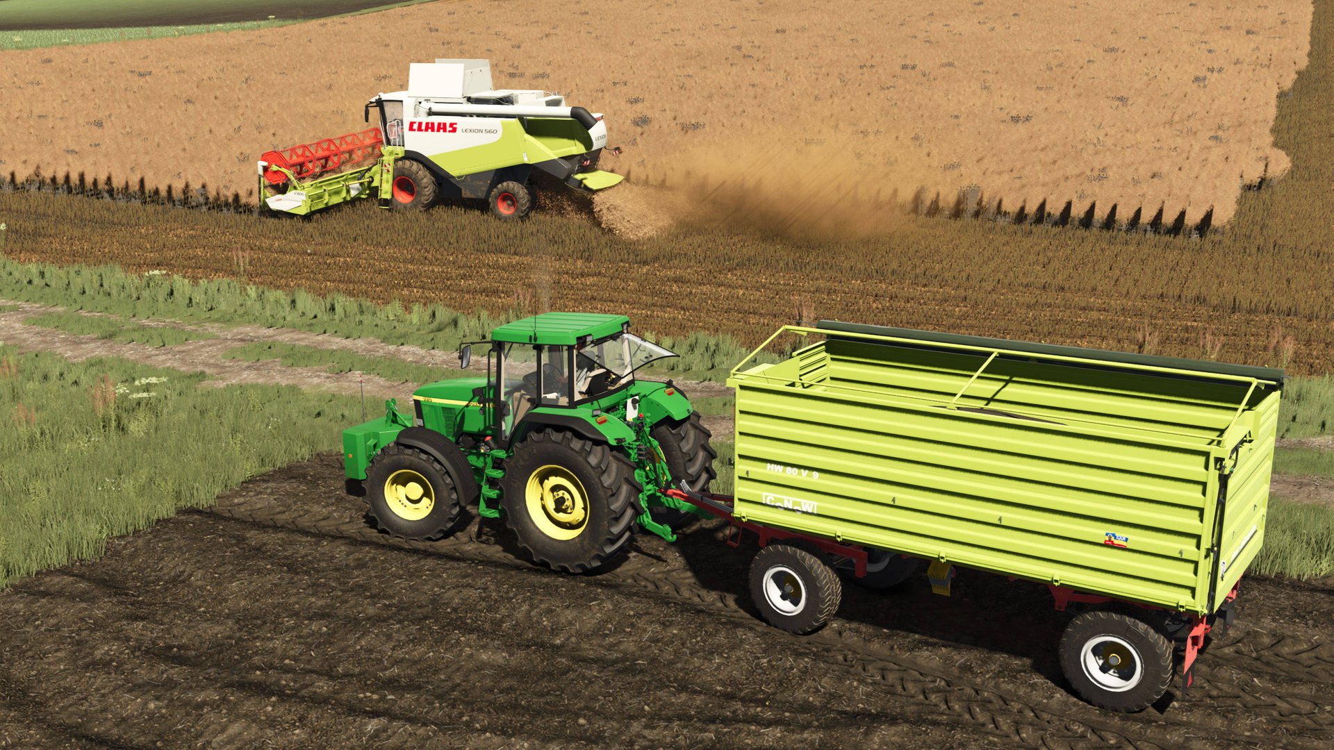 Farming Simulator 25 / Карта Sobolewo / Уборка рапса Claas Lexion 560, John Deere 7810 [ 4K ] смотреть онлайн