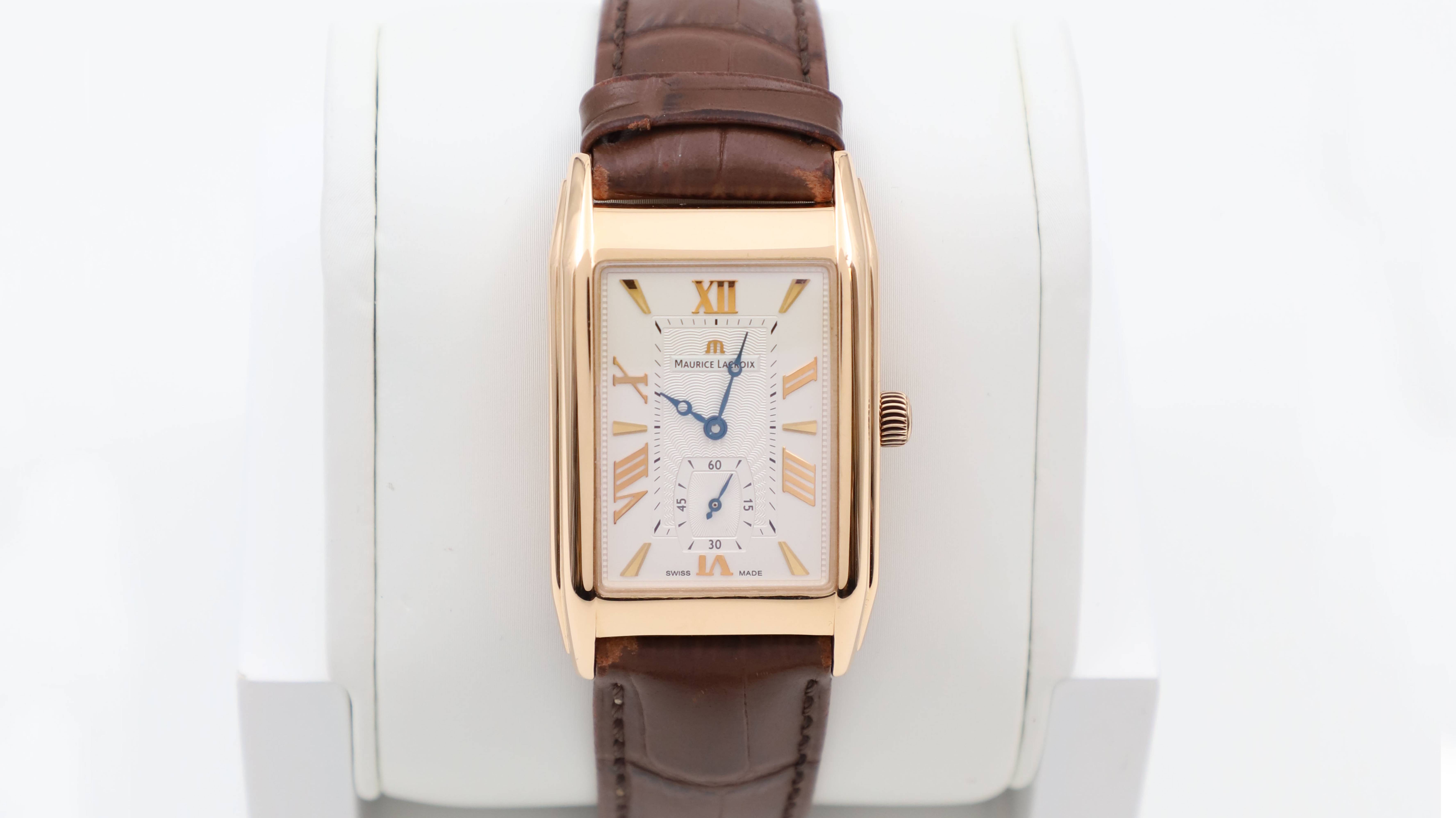 Maurice Lacroix Masterpiece Rectangulaire Petite Seconde MP7009-PG101110 смотреть онлайн