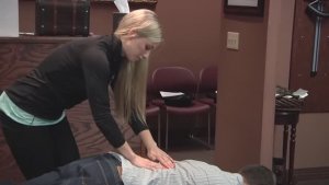 First Time Chiropractic Adjustment Appointment by Dr. Dana (Female Doctor, Male Patient)