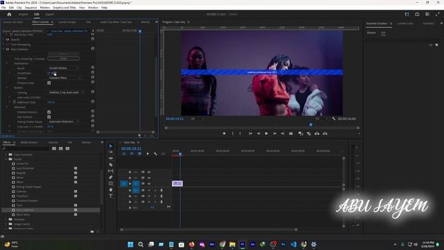 Warp Stabilization & Wave Warp video Effect - Adobe premiere pro [Bangla] смотреть онлайн