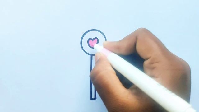 HOW TO DRAW CUTE LOLLIPOP 🍭 FOR KIDS STEP BY STEP | Easy drawing for kids | painting ,coloring смотреть онлайн