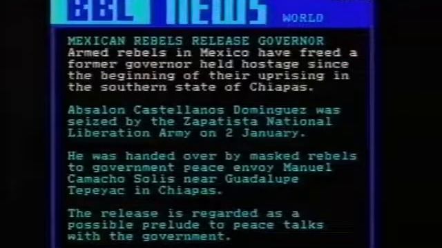 Начало эфира и телетекст (BBC 1 Великобритания, 17.02.1994) смотреть онлайн