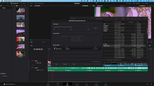 Il Proxy Generator di DaVinci Resolve 18