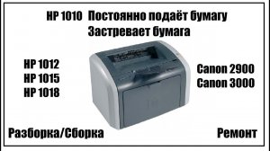 HP 1010 (HP 1018, Canon 2900 и др.) – Застревает бумага | Постоянно подаёт бумагу