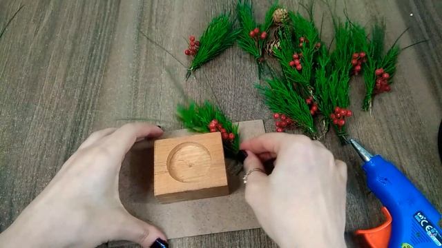 Wood candle holder for Christmas (DIY) handmade смотреть онлайн