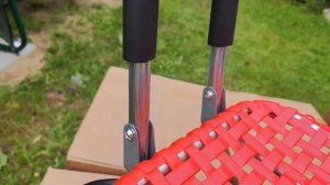 Стул садовый на колёсах. Упаковка, сборка