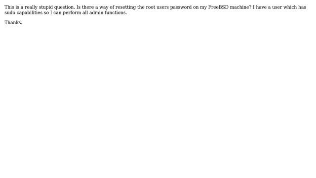 DevOps & SysAdmins: Forgotten Root Password FreeBSD - Have sudo accounts смотреть онлайн