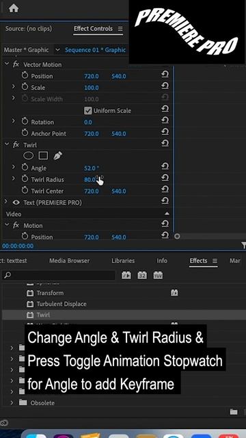 Twirl Text Animation | Twirl Animation | Adobe Premiere Pro Tutorial | Youtube Shorts смотреть онлайн