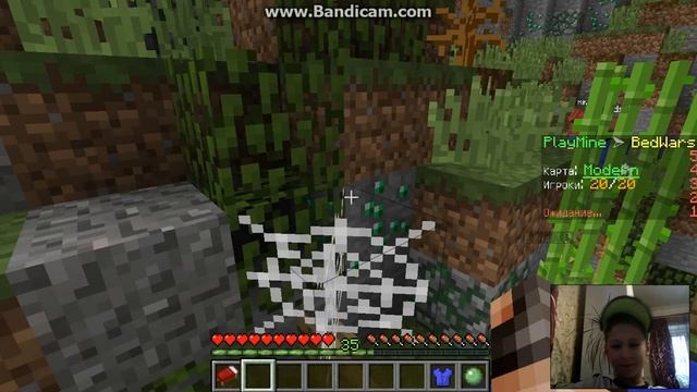 играем в майнкрафт (BedWars)без звука смотреть онлайн