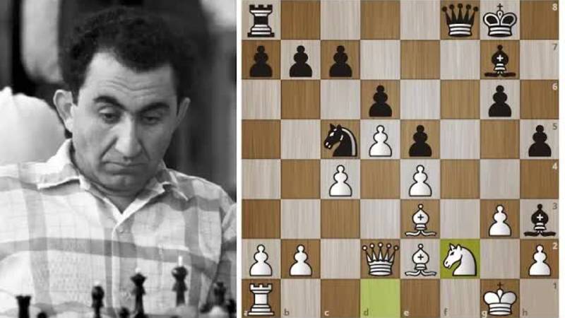 Тигран Петросян замучил противника маневрами в коронном варианте Староиндийки! Шахматы.