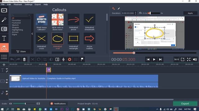 Movavi Video Editor | Stickers | Callouts | Pan And Zooming - Pashto