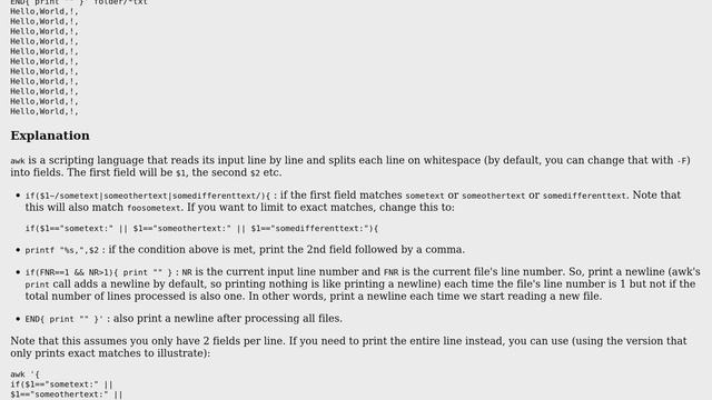 Unix & Linux: Filter text from each file and turn it into a list of comma-separated values смотреть онлайн