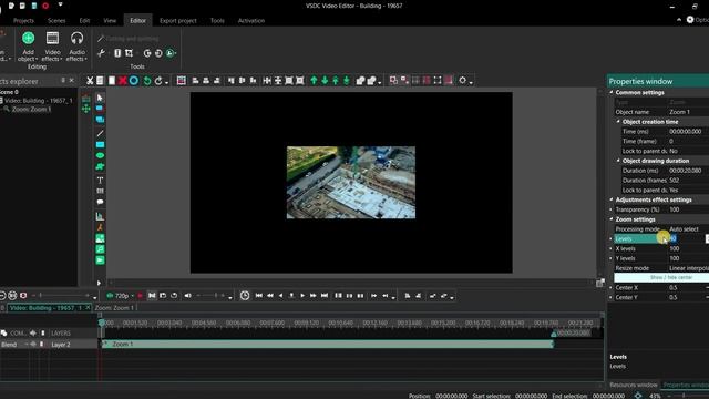 How to ZOOM IN / OUT a video - VSDC 2020 Tutorial смотреть онлайн