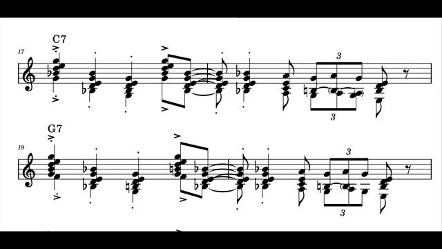 Rockhouse- Ray Charles blues piano transcription (melody only) смотреть онлайн