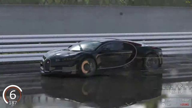 Assetto Corsa Bugatti Chiron Black Edition at Mountain Ring Circuit смотреть онлайн
