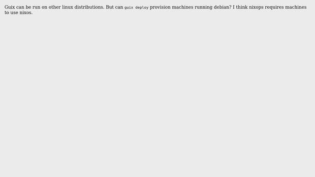 Unix & Linux: Can you run `guix deploy` on other linux distributions? смотреть онлайн