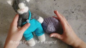 Мастер-класс по вязанию одежды для игрушек Вяжем штанишки для котенка