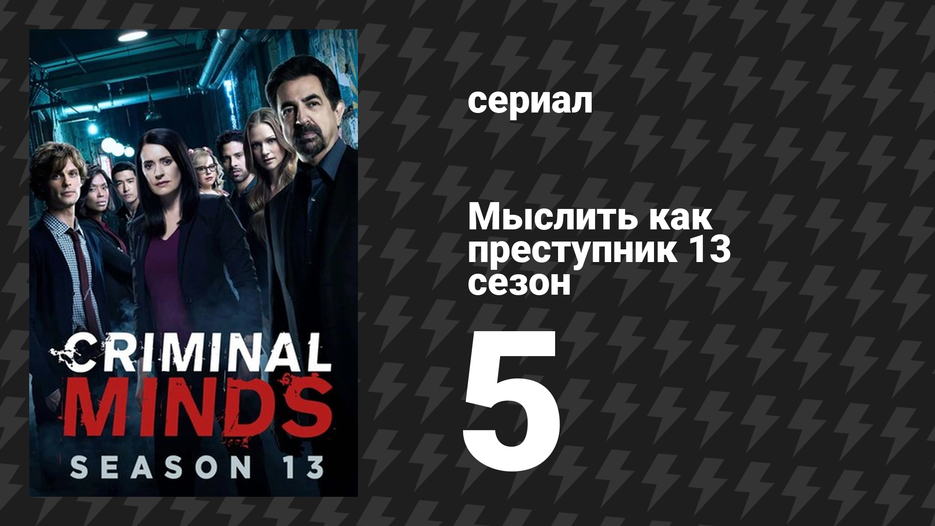 Мыслить как преступник 13 сезон 5 серия «Везунчик» (сериал, 2005-2020)