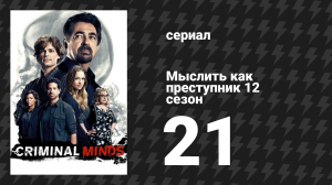 Мыслить как преступник 12 сезон 21 серия «Зелёный свет» (сериал, 2005-2020)