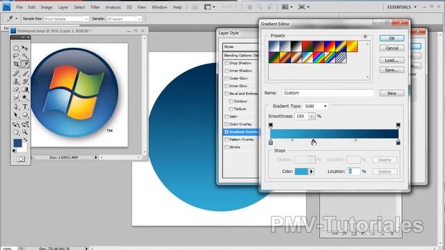 Crea un logo Profesional estilo Windows Vista con Photoshop CS4 смотреть онлайн